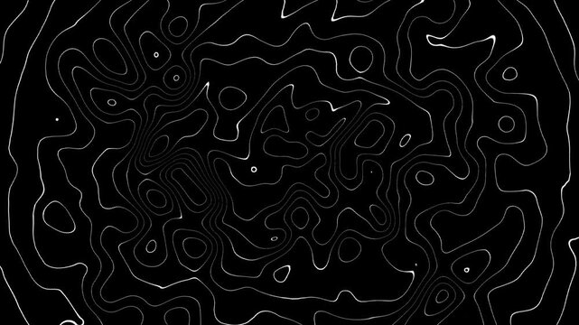 Animated abstract topographic contour lines 