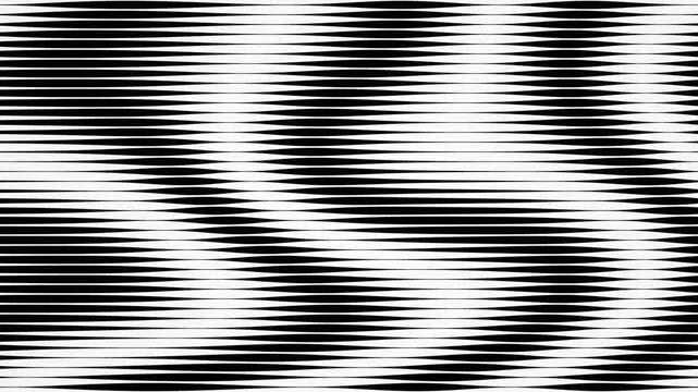 Op art monochrome optical illusion lines seamless loop background