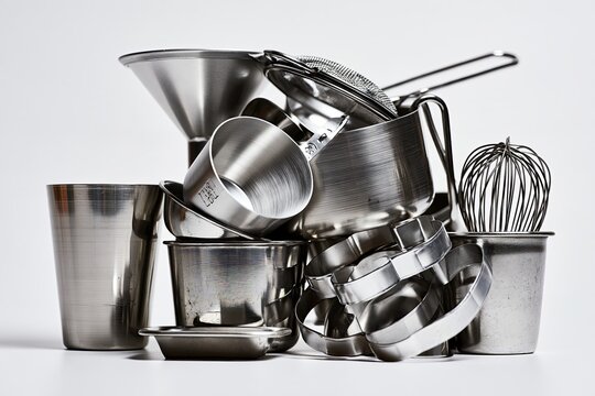 Stainless Steel Kitchen Tools and Containers &mdash; Asymmetric Composition