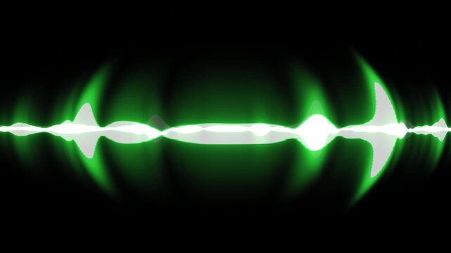 Dual Audio Analyzer as Generated Matrix Light. White Waveform Blobs Breathe Inside Fiery Vertical Smears, Looping Rhythmically Energetic Electronic Backdrop
