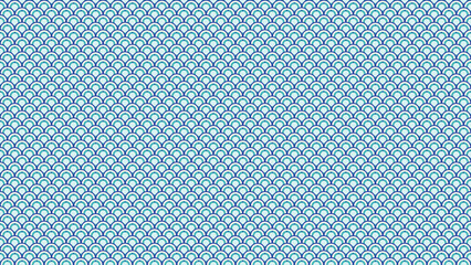 Multani blue pottery inspired seamless turquoise fish scale pattern, repeating background for textile, wallpaper and print © Vector Alchemy 
