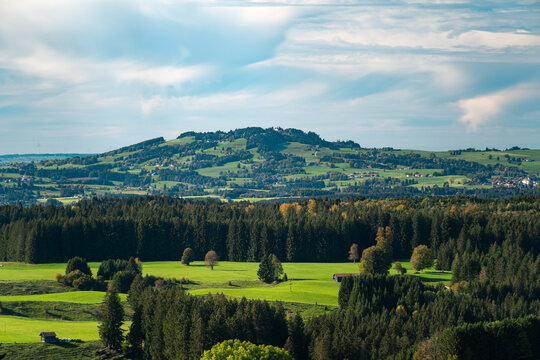 Panoramic view of Auerberg mountain, ideal for nature backgrounds