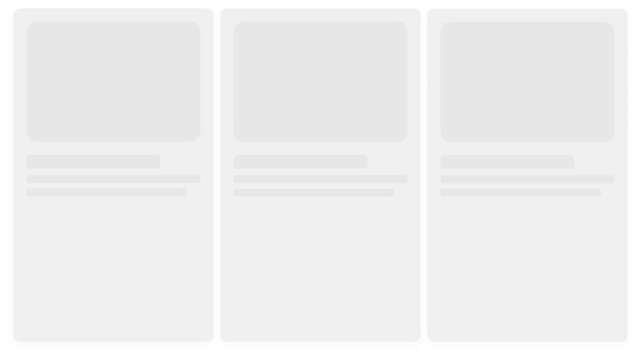 Interactive 3-Column Card Skeleton Preloader Bento Grid Motion