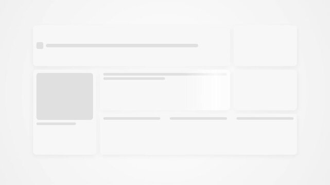 Modular Multi-Block Layout Bento Grid Skeleton Loading Animation