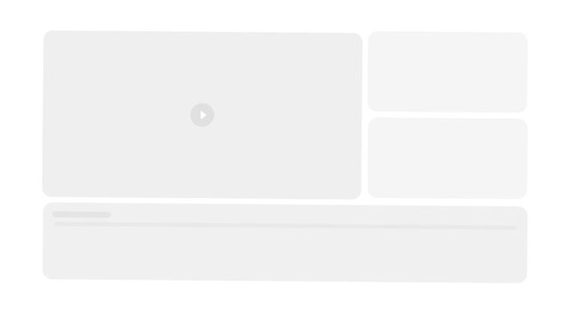 Video Player Footer Layout Bento Grid Skeleton Preloader Motion