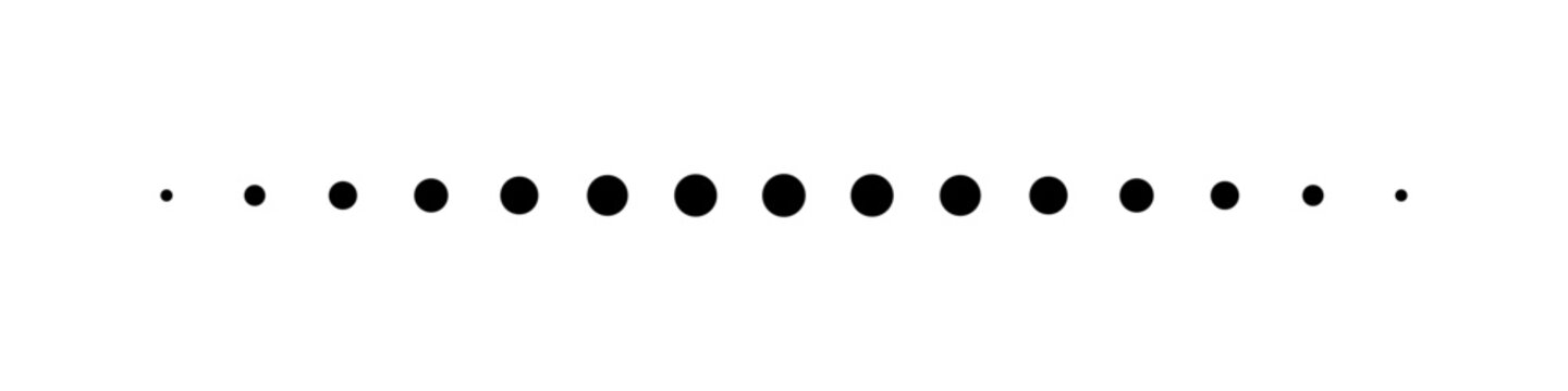 Tapered halftone dot divider