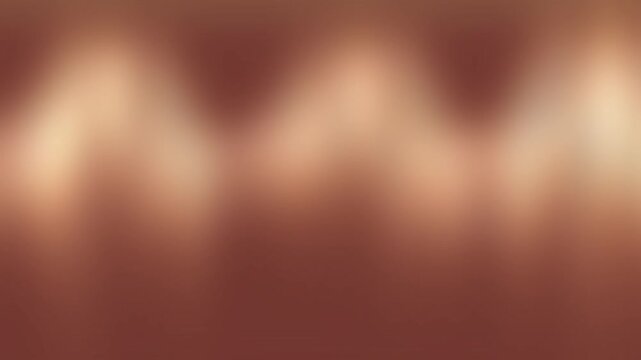 Warm copper light waves glowing on brown, abstract bronze curtain 4K motion background