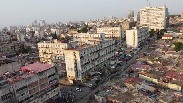 aerial view of the city of Luanda