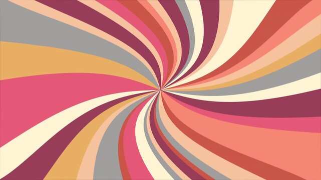 Dynamic Pastel Swirl Background with Colorful Rotating Abstract Stripes