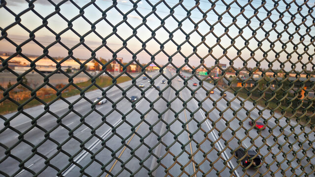Freeway Behind A Screen