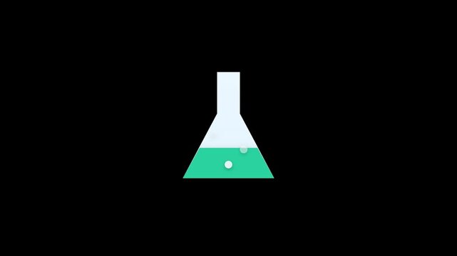 Science lab icons on an alpha channel like flask atom microscope and DNA