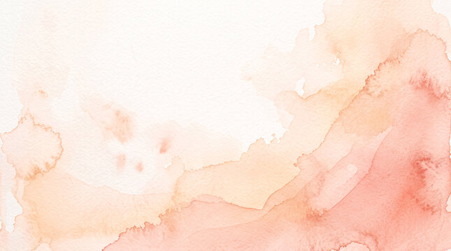 Fond abstrait &agrave; l&rsquo;aquarelle dans des tons p&ecirc;che et rose pastel