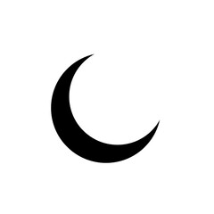 Isolated on transparent background crescent moon symbol for night or © Abad