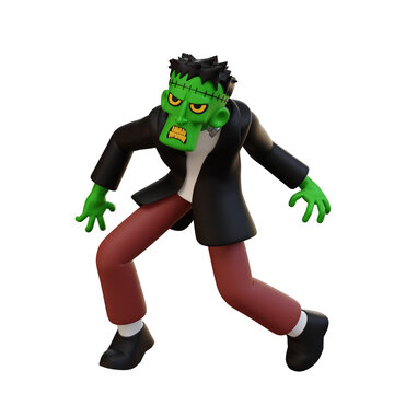 funny cartoon zombie halloween frankenstein 