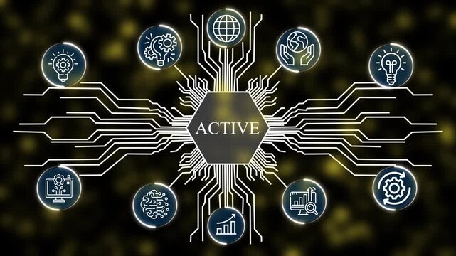 Advanced Real-Time Active Data Processing Architecture and Dynamic Smart Network Infrastructure Framework with AI-Powered Intelligent Edge Nodes for Modern Enterprise Systems Concept 4K video