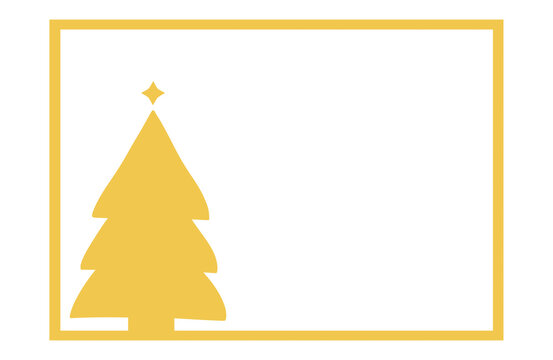 Gold Christmas Tree and Diamond Star Frame