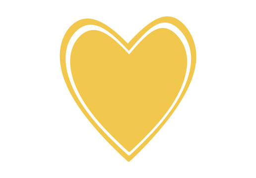 Gold Heart Outline Icon