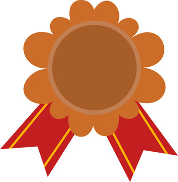 Doodle blank bronze medal illustration 