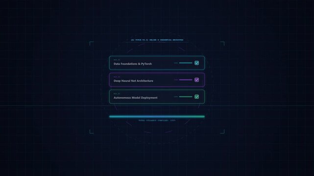 Artificial Intelligence Certification Progress Dashboard