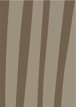 Abstract brown vertical stripes pattern background illustration with neutral beige wavy lines, ideal for modern aesthetic texture, minimal wall art, fabric print, and cover artwork design.
