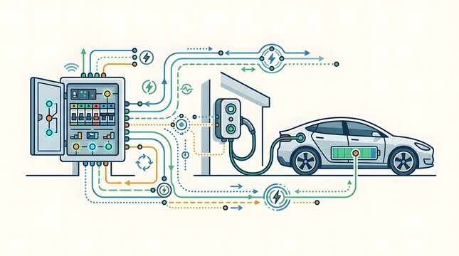 Smart Residential Energy Management System with Electric Vehicle Charging and Circuit Breaker Panel