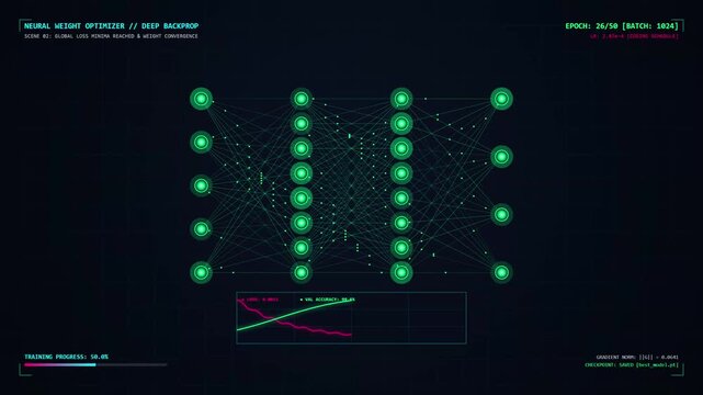 Artificial Intelligence Neural Network Training Visualization