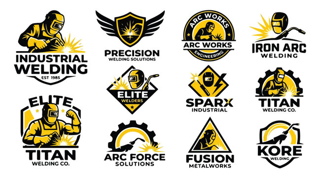 Industrial Welding Logos and Metalworking Service Badges