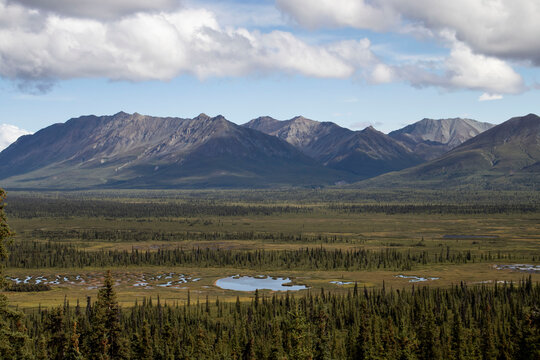 Mountains on the Glenn Highway in Alaska