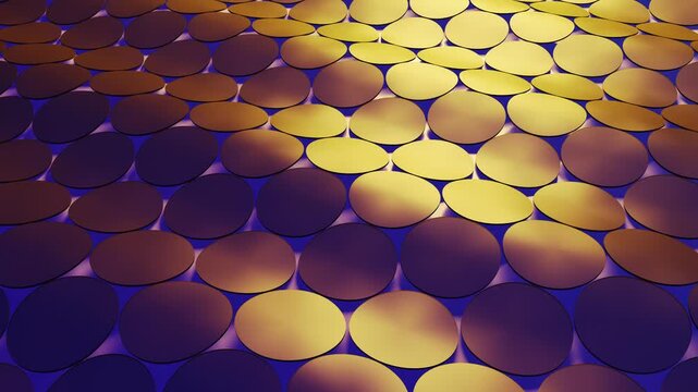 Abstract geometric pattern of shifting ovals motion loop 4K