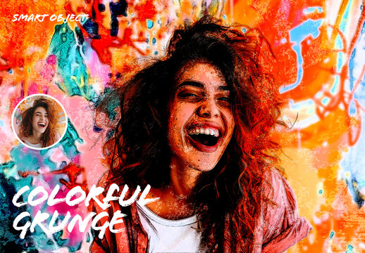 Colorful Grunge Photo Effect