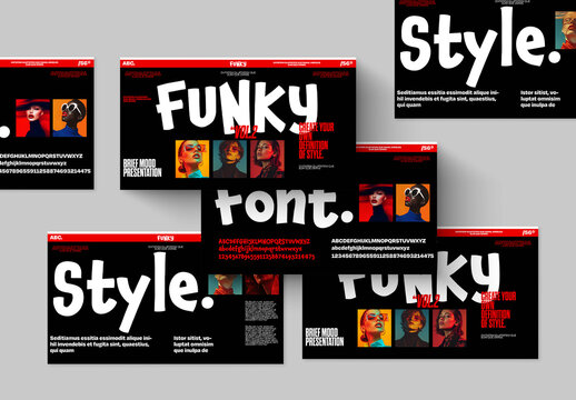 Funky Fashion Mood Board Template with Modern Editorial Design