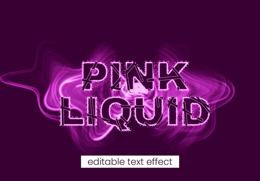 Neon Pink Cracked Editable Text Effect with Glowing Liquid Distortion