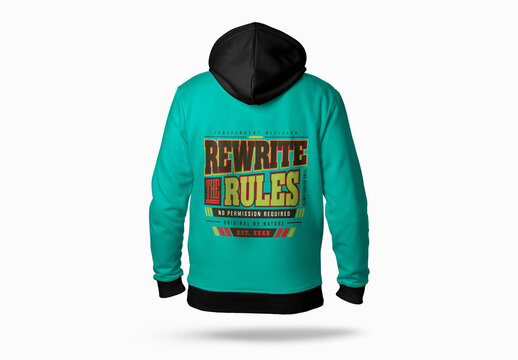 Rewrite the Rules Typography Hoodie Design Template