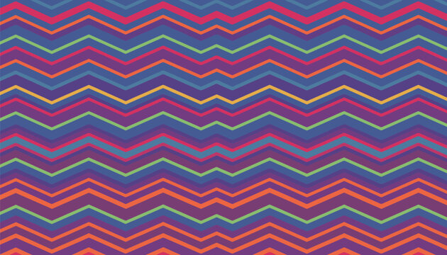 Colorful seamless chevron zigzag pattern background with vibrant geometric diagonal lines
