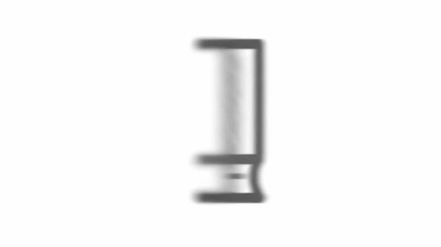 Minimalist black and white vector icon of a closed book opening pages smoothly for education design