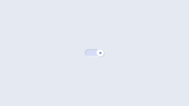 Minimalist toggle switch buttons on a clean blue background