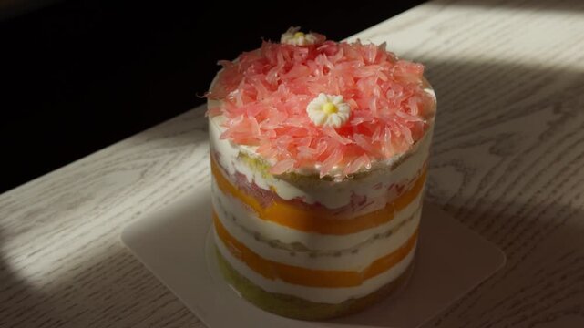 Mango Pomelo Sago Yangzhi Ganlu Handmade Cake Dessert Handheld Slow Pan