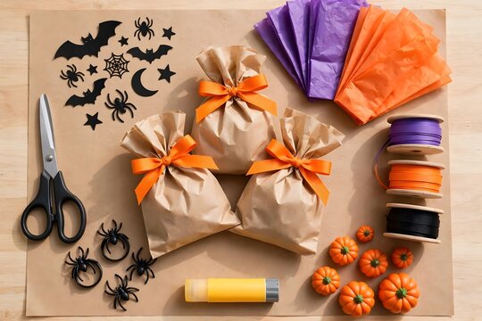 Party Favor Flat-Lay on Kraft Paper