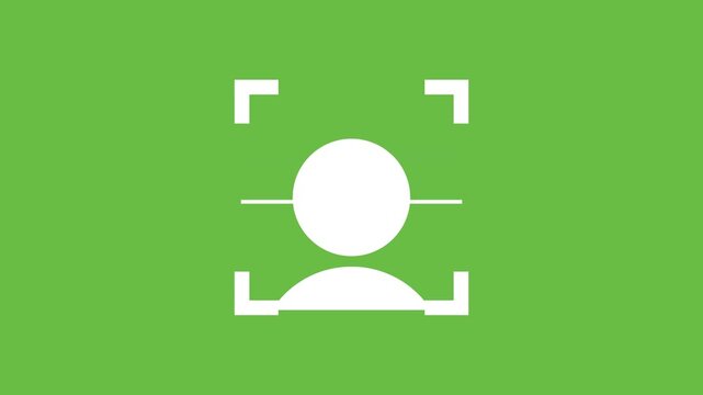 White Face Recognition and Scanning Frame Animation on Green Screen