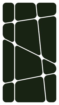 Vertical Bento Grid Template | Dark green portrait bento box grid geometric mosaic collage layout UI photo frame vector background
