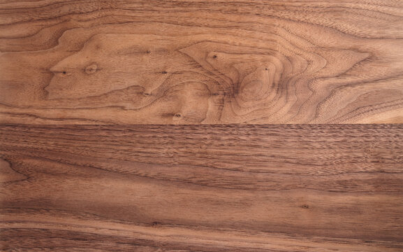 Texture of sanded raw black walnut wood without finish
