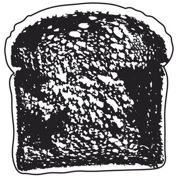 illustration of a slice of bread or toast