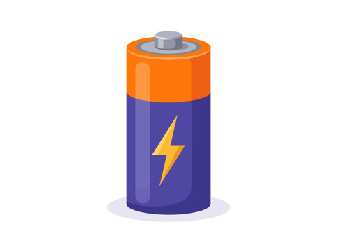 Illustration of a Power Battery with Lightning