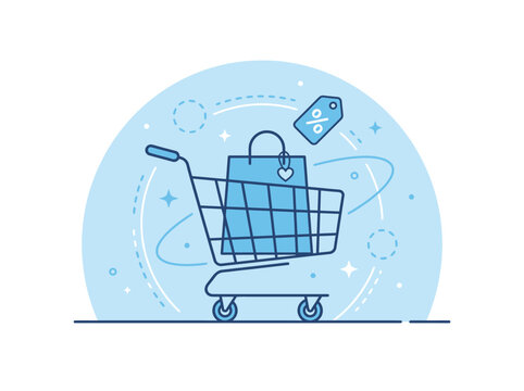 E-commerce shopping cart with discount offer