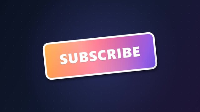 subscribe sticker peel reveal animation HD