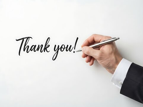 Thank You Note with Business Suit