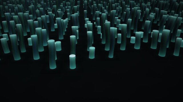 Carbon Nanotube Forest Growing From Catalyst Particles Nanotechnology Animation