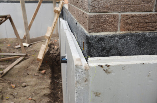 XPS foundation insulation with waterproofing membrane
