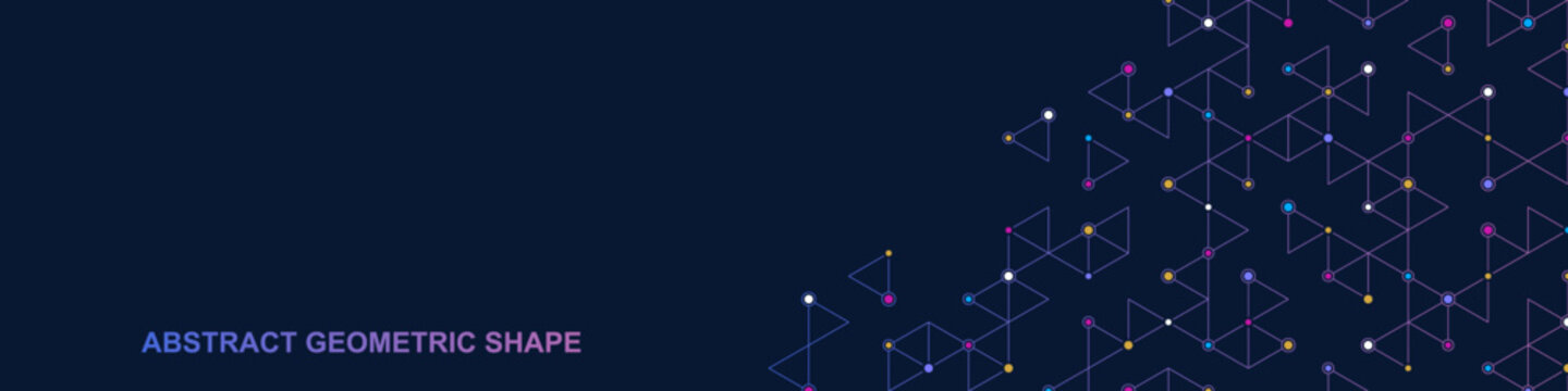 Graphic design element for web page or banner with a geometric pattern of triangle shapes.