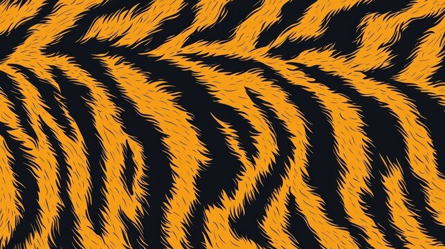 Orange and black tiger fur pattern texture.